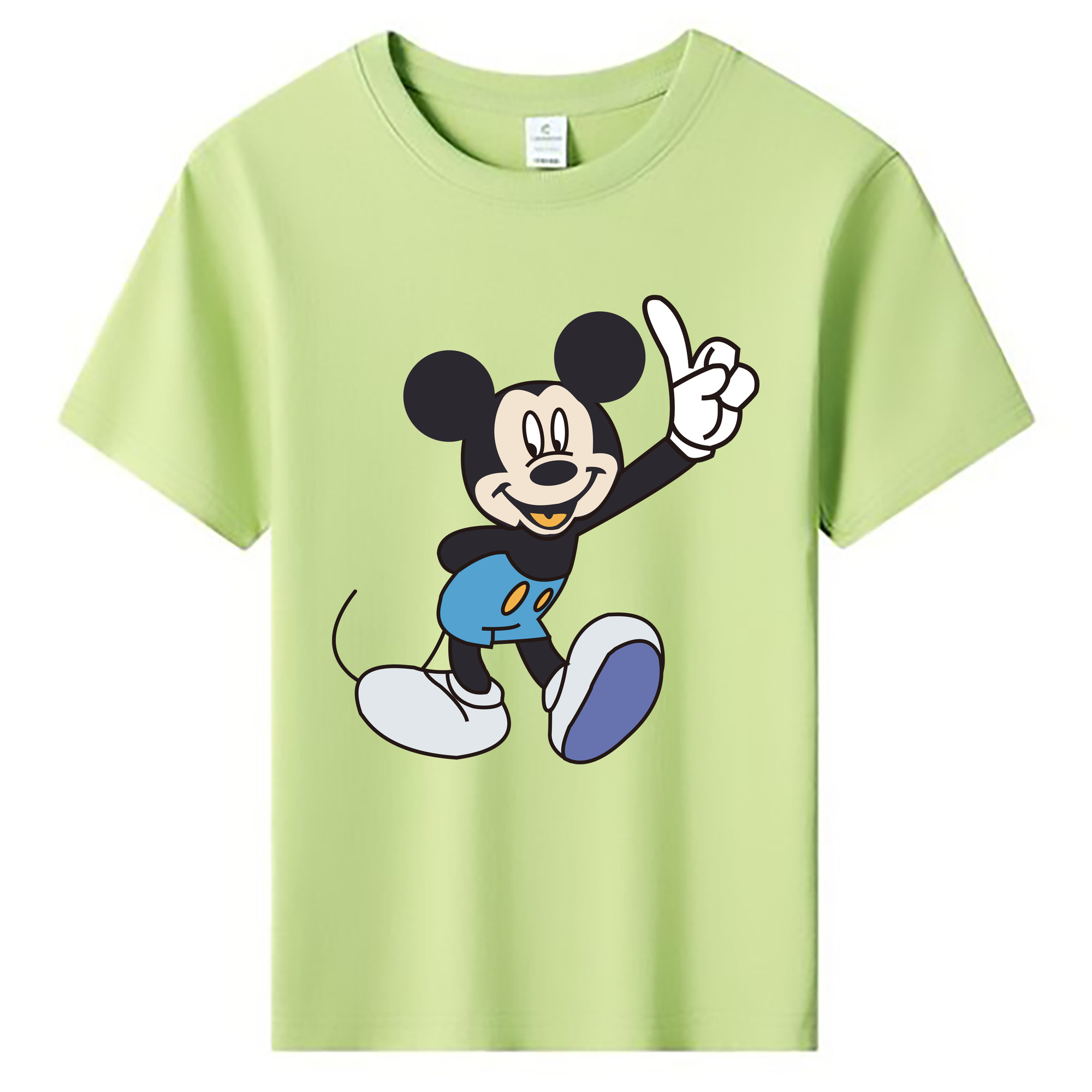 ミッキーマウス Mickey Mouse 綿100％キッズTシャツ（フロントプリント）